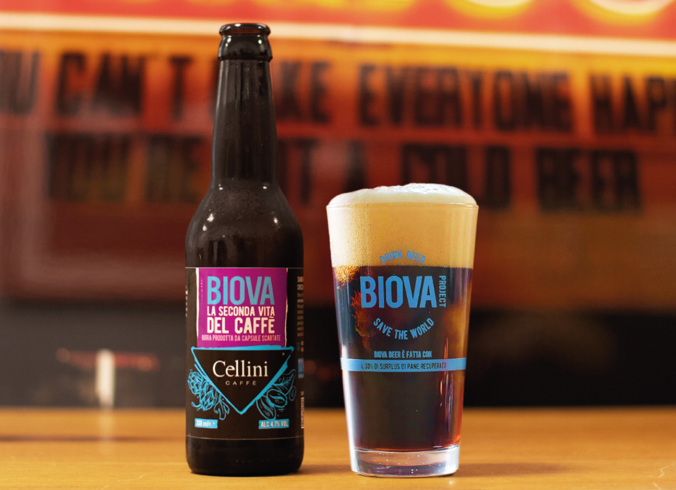 Cellini caffè e Biova Project danno vita ad una Birra innovativa